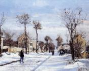 卡米耶 毕沙罗 : Street in the Snow, Louveciennes